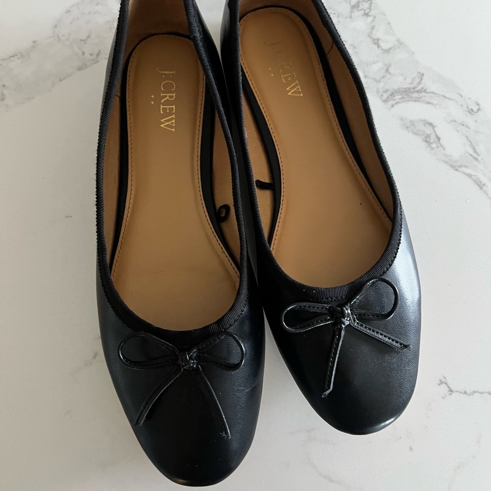 J Crew Black Ballet Flats - Like New